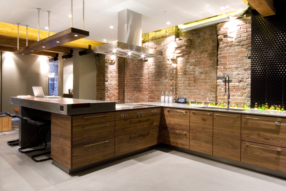 Interior Brick Walls in Kitchen