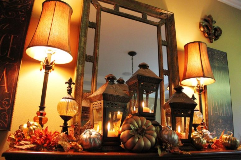 59 fall lanterns for outdoor and indoor décor digsdigs Candles interior Patio Ideas