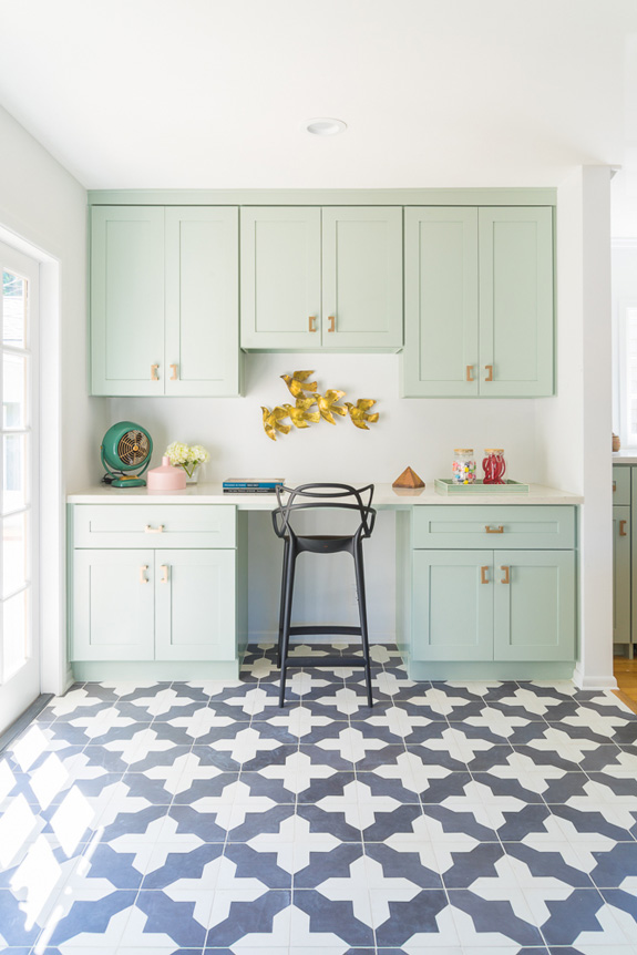 floor and decor cabinets mid century mint kitchen design with brass touches digsdigs floor and decor cabinets mid century mint kitchen design with brass touches digsdigs