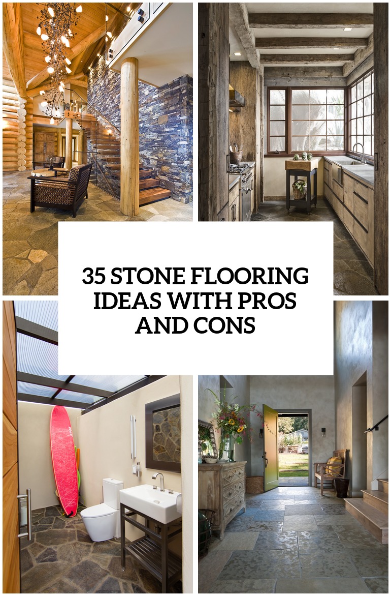 25 stone flooring ideas with pros and cons digsdigs