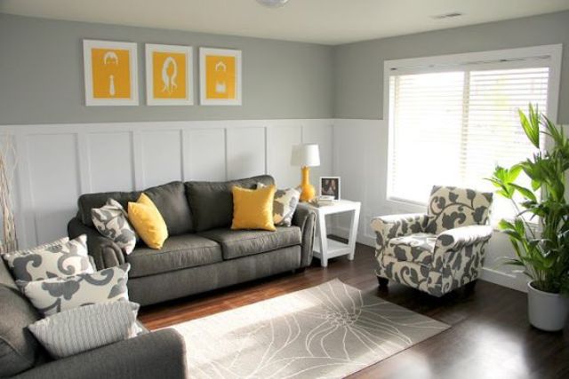 29 Stylish Grey And Yellow Living Room Décor Ideas - DigsDigs