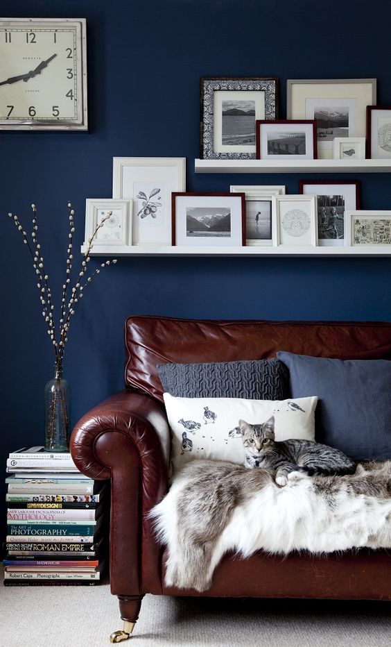 26 Cool Brown And Blue Living Room Designs - DigsDigs