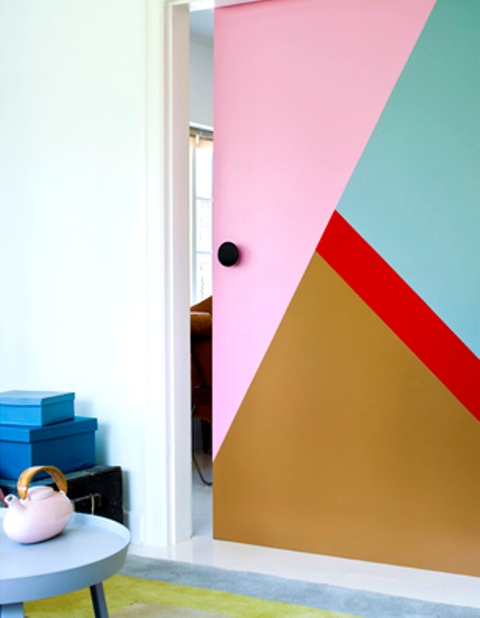 color blocking interior Color blocking is a cool trend featured here