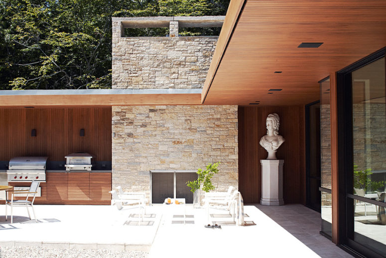 courtyard kitchen In the courtyard there's an outdoor kitchen and dining zone