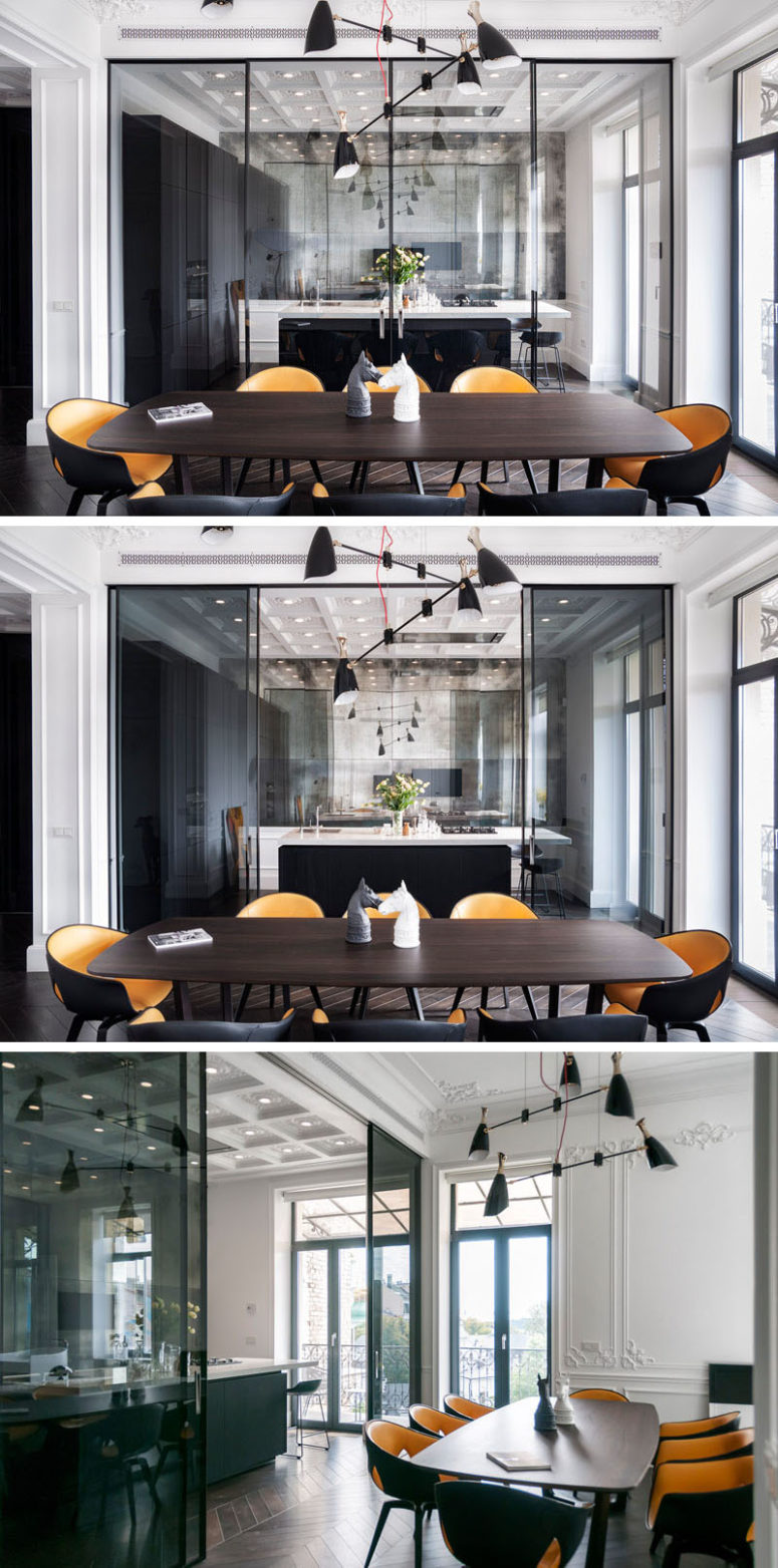 glass room divider Glass walls partitions divide the space but keep it airy at the same time