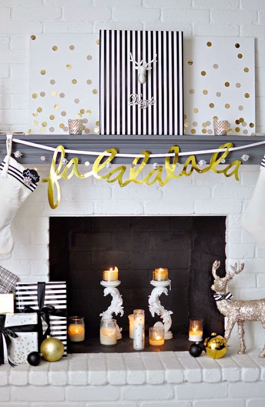 Modern Fireplace Christmas Decorations Modern Fireplace Christmas Decorations
