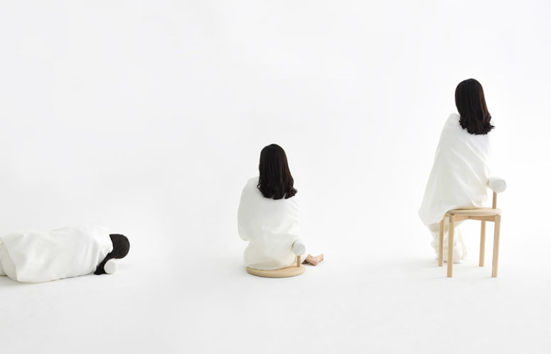 Wa by Ato design studio is a multi functional furniture piece that shows the combo of Western and Eastern cultures Wa by Ato design studio is a multi functional furniture piece that shows the combo of Western and Eastern cultures