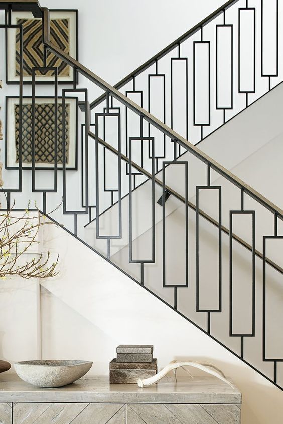 chic modern wrought iron railing for a stylish home