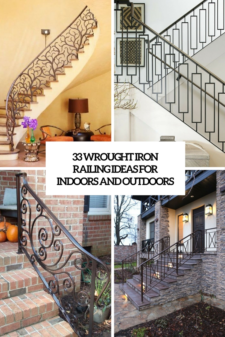 wrought iron railing ideas for indoors and outdoors cover