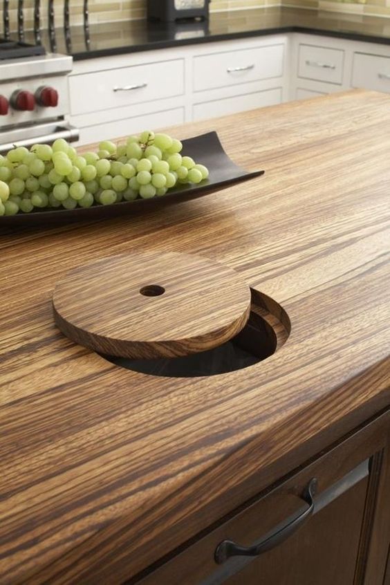 adorable wooden kitchen countertop looks textural and very refined