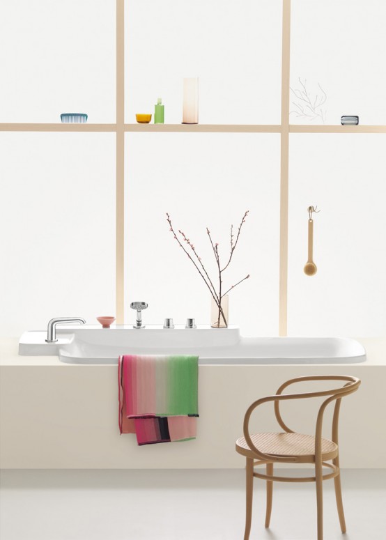 axor, bathroom furniture, bathroom line, bathroom sanity ware,  
elegant sanitary ware, ronan and erwan bouroullec, bathroom appliances