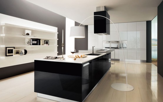 30 Black And White Kitchen Design Ideas | DigsDigs