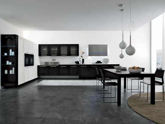 30 Black And White Kitchen Design Ideas | DigsDigs