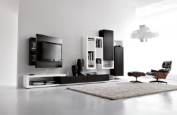 Black And White Living Room Furniture With Functional Tv Stand Creative Side System By Fimar Black And White Living Room Furniture With Functional Tv Stand Creative Side System By Fimar