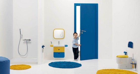 Cool Kids Bathroom Design by Sanindusa