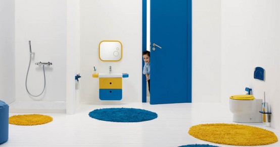 Cool Kids Bathroom Design by Sanindusa