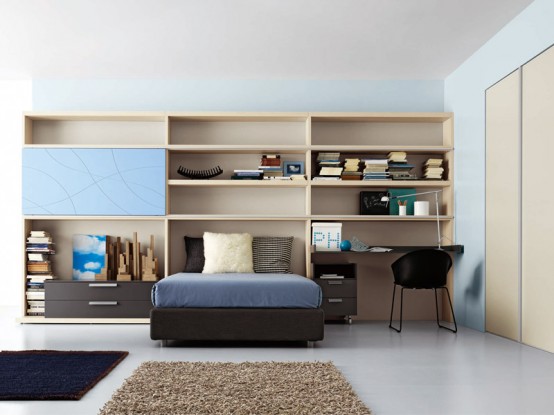 Bright And Ergonomic Furniture For Modern Teen Room By Battistella Industria Mobili