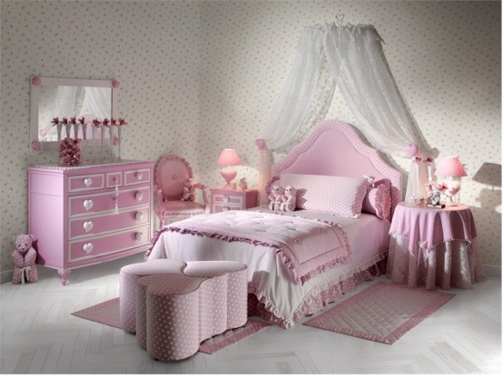 Charming Girls Bedrooms With Hearts Theme Batticuore By Halley Junior