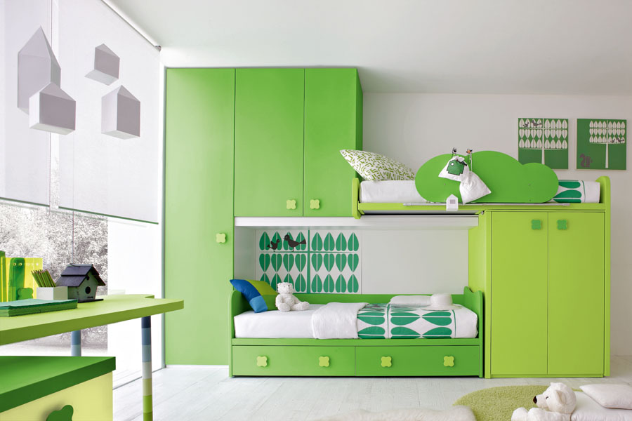 Contemporary Green Kids Bedroom By Stemik Living | DigsDigs