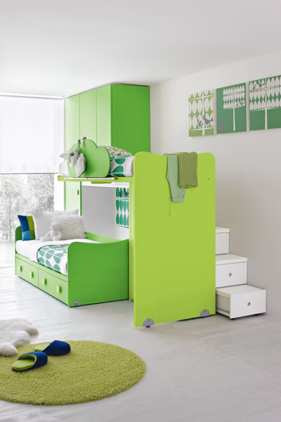 Wallpaper  Living Room on Contemporary Green Kids Bedroom By Stemik Living   Digsdigs