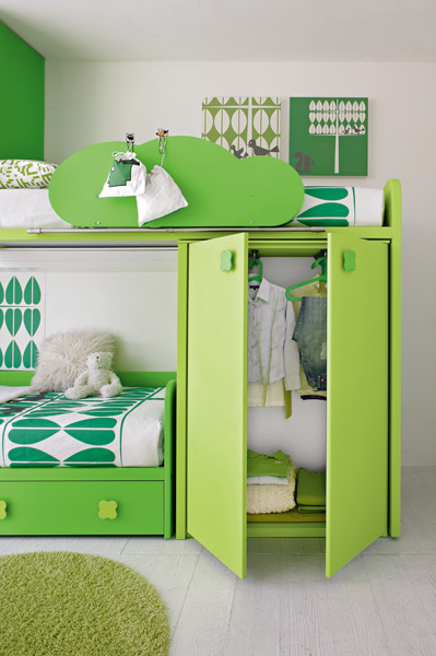 Contemporary Green kids bedroom by Stemik Living 9 Kids Bedrooms