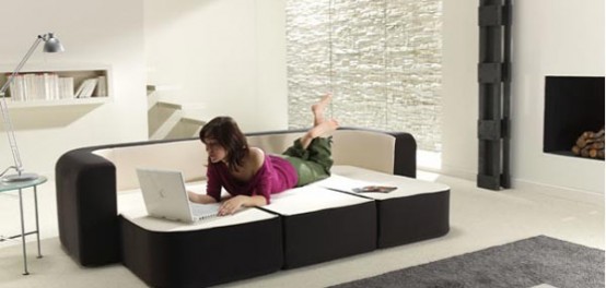 Contemporary convertible sofa café&leche by ebuala digsdigs