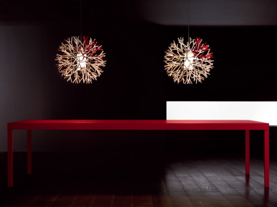 Contemporary Fluorescent Lamps With Extraordinary Shape Coral By Pallucco Contemporary Fluorescent Lamps With Extraordinary Shape Coral By Pallucco