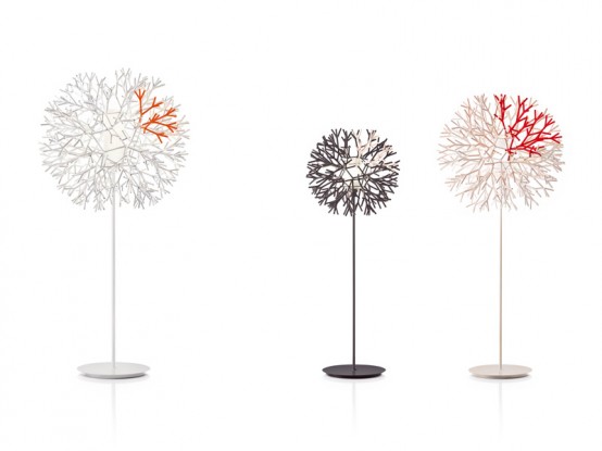 Contemporary Fluorescent Lamps With Extraordinary Shape Coral By Pallucco Contemporary Fluorescent Lamps With Extraordinary Shape Coral By Pallucco