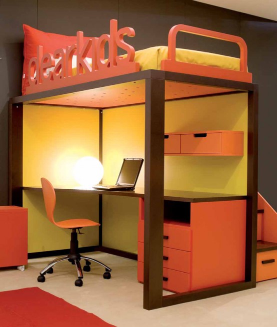 Cool And Ergonomic Bedroom Ideas For Two Children By DearKids DigsDigs
