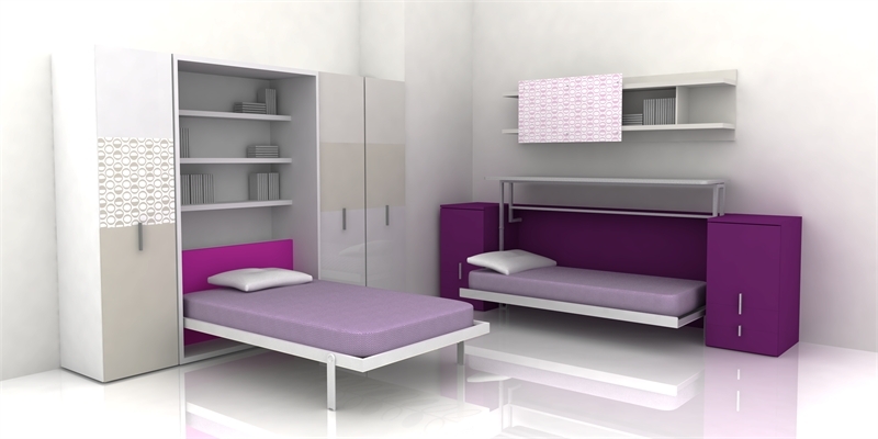 bright teen room design Clei