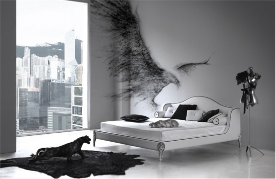 Elegant Black And White Bedroom Design Ideas