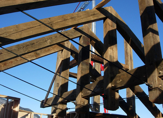 Home With Weathered Wood And Metal Exterior