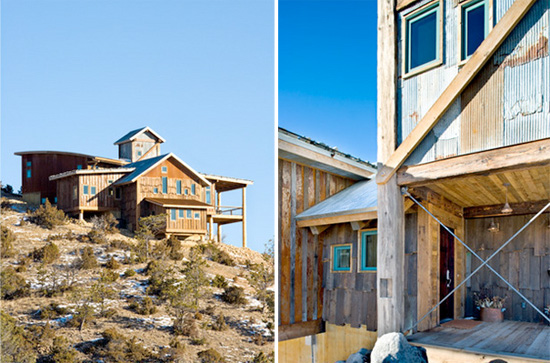 Home With Weathered Wood And Metal Exterior