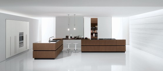 Modern-wood-kitchen-with-kitchen-island-and-handing-lamps