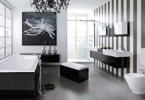 Modern Black and White Bathroom Design from Noken | DigsDigs