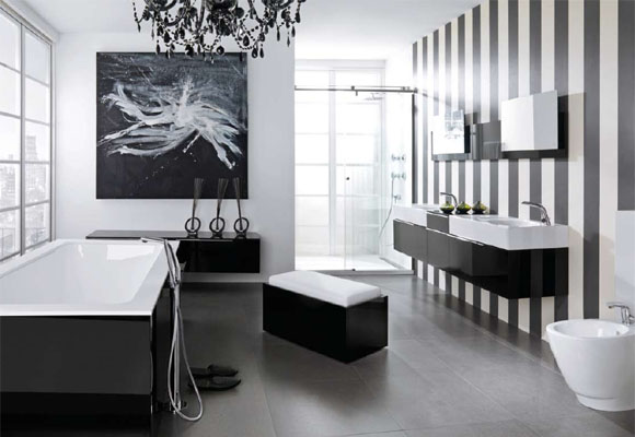 Black And White Bathroom Design | modern black and white bathroom design from noken digsdigs Black And White Bathroom Design | modern black and white bathroom design from noken digsdigs