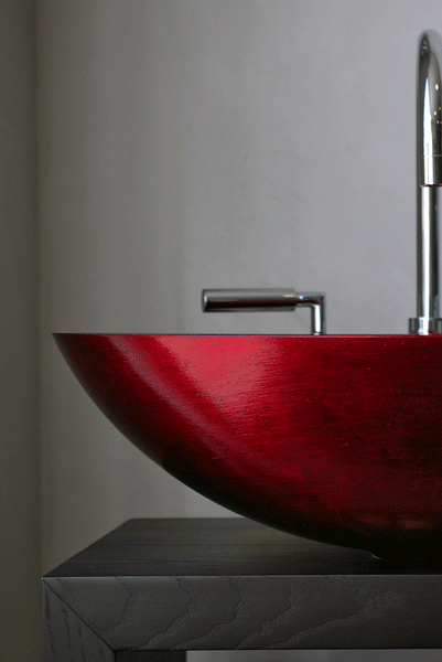 glass sinks. Red Glass Vessel Sink Rosso