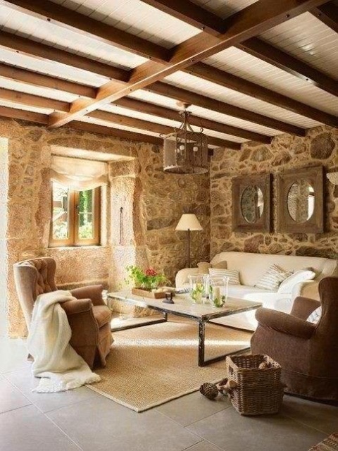 Airy And Cozy Rustic Living Room Designs