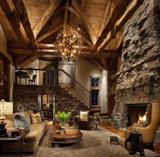 Airy And Cozy Rustic Living Room Designs