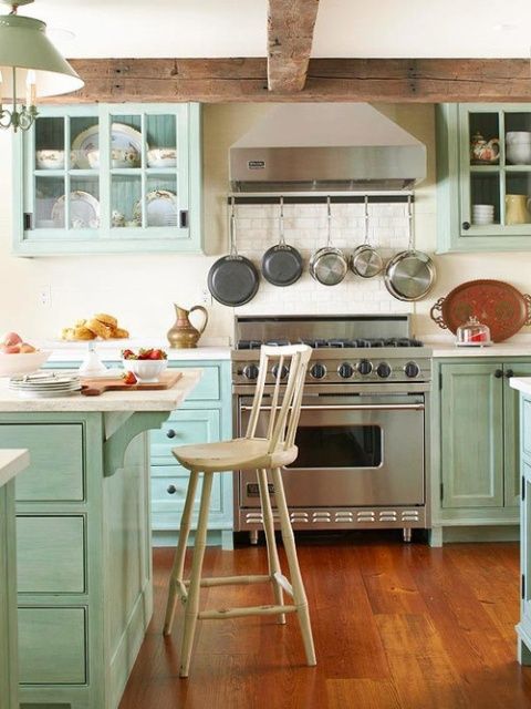 beach kitchen designs inspired amazing country colors beachy cabinet coastal sea cabinets kitchens farmhouse rustic cottage paint digsdigs light viking