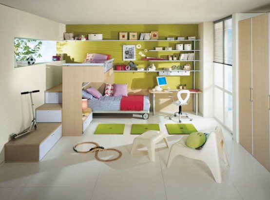 Green Kids Room Idea