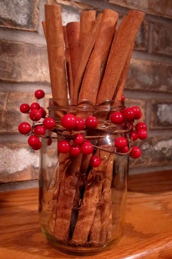 cinnamon decor aromatic sticks stick crafts decorating craft decoration diy kitchen simple holiday garland idea xmas winter country con jar