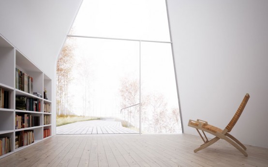 Asymmetrical House Design That Consist Of Three A-frames