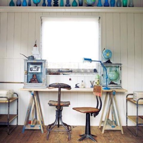 42 Awesome Rustic Home Office Designs - DigsDigs