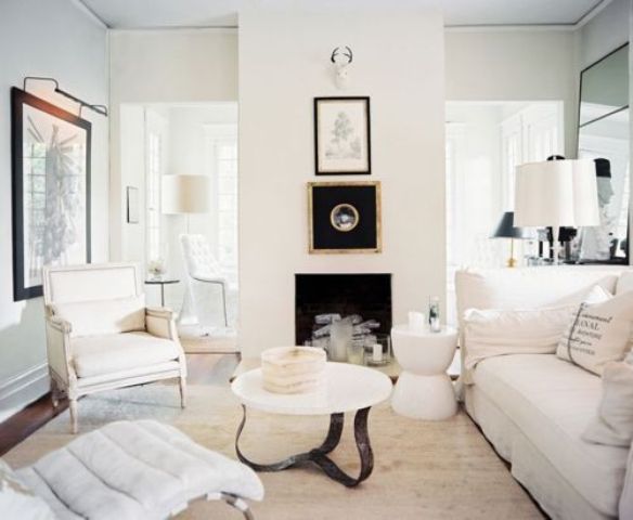 All Shades Of White: 30 Beautiful Living Room Designs ...
