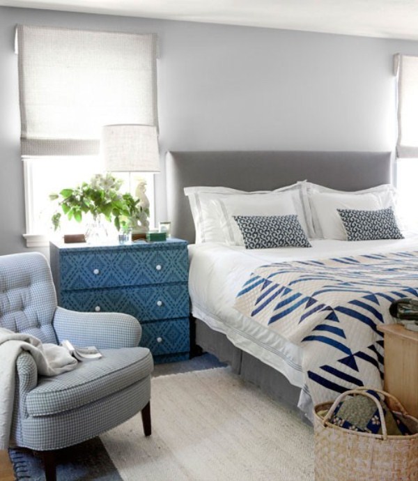 Blue And Gray Bedroom Window Treatments