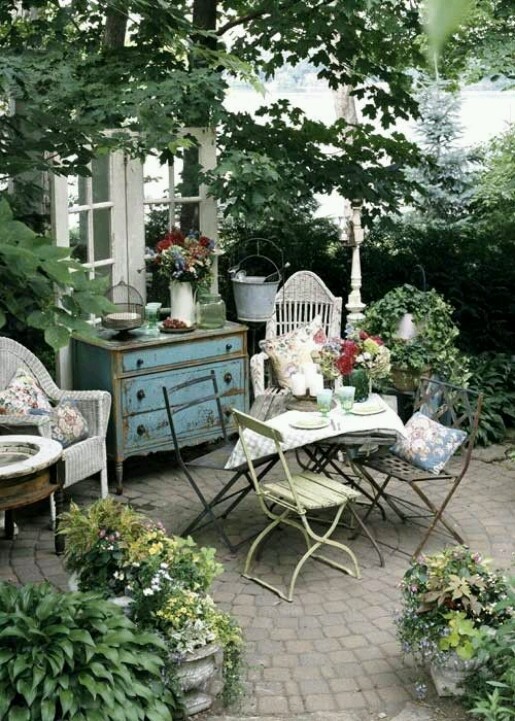 French Country Garden Outdoor Room