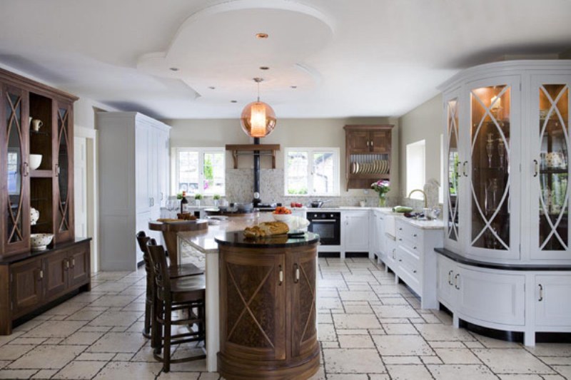 Beautiful Kitchen Design With Marble And Natural Wood 