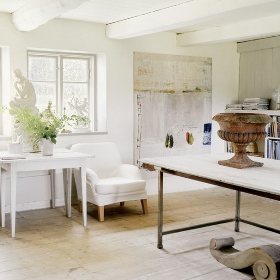 Beautiful White Vintage House In Sweden