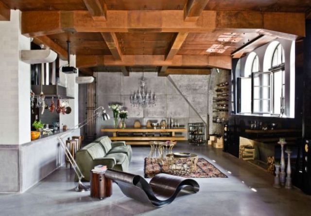 Big Loft With Eclectic Interior In Budapest | DigsDigs